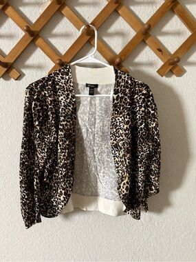 Cupio Leopard Print Cardigan in Brown, Black & Cream